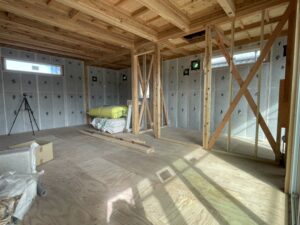 米子市新築　新築現場　セルロースファイバー施工　